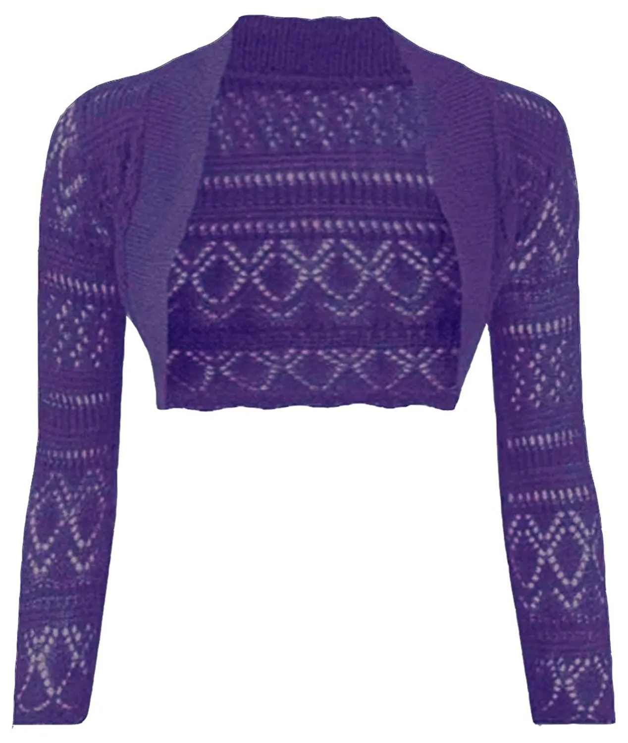 Buy Thever Women Ladies Long Sleeve Knitted Shrug Cardigan Bolero Crop ...