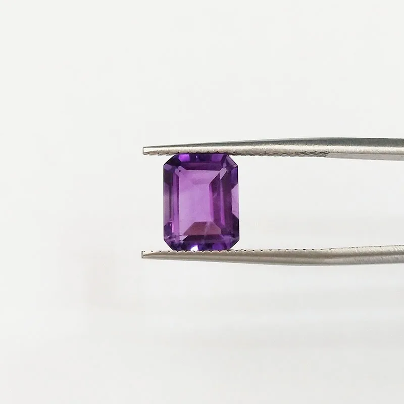 

Natural Gems Loose Gemstone AAA+ South Africa Amethyst using for DIY Jewelry Making and Blank ring for inlay Emerald Cut