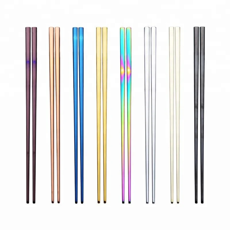 High Quality Metal 304 Stainless Steel Titanium Chopsticks for Korean Japanese