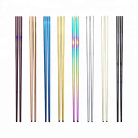 

High Quality Metal 304 Stainless Steel Titanium Chopsticks for Korean Japanese