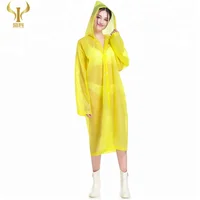 

PEVA high quality fashion rain coat, plastic disposable raincoat
