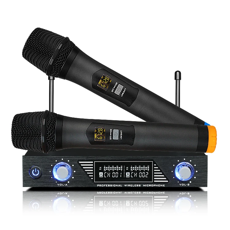 

Professional KTV use UHF karaoke Wireless Microphone Set, Black