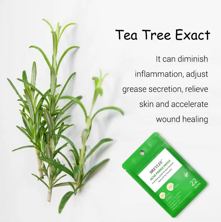 

BREYLEE tea tree day acne stickers faded Waterproof Acne Pimple Patch ultra-thin 0.1mm