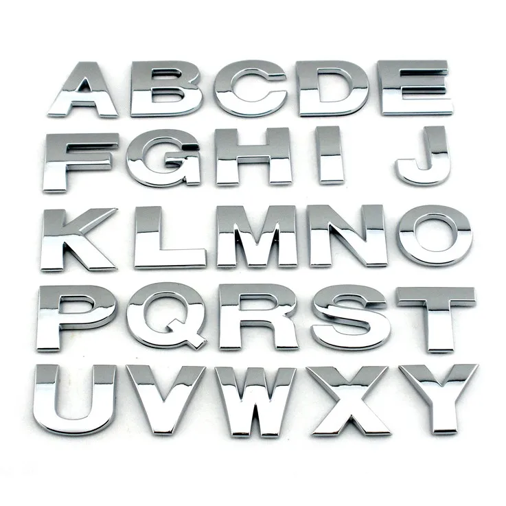 car brand name 25 mm chrome large plastic alphabet letter buy alphabet letter letter alphabet letters plastic product on alibaba com