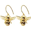 Lively 925 sterling silver large animal Bee drop ear ring for women