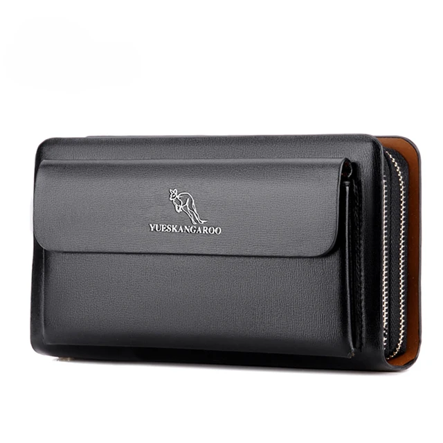 

Men's hand bag fashion tide men's handbag zipper long wallet business casual multi-function card slot phone bag