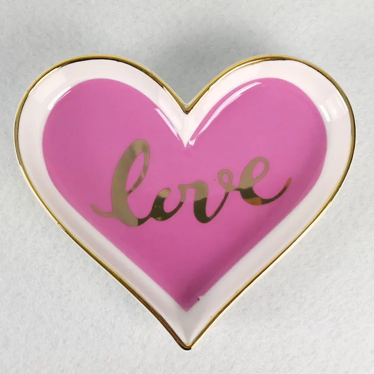 

Heart Shaped Ring Holder Decorative Ceramic Dish