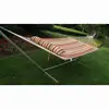 Hot sale stripe color wave 2 person portable hammock polyester hammock with pillow