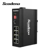 9 Port Fiber Optical Industrial Network Switch POE Passive 24V DC