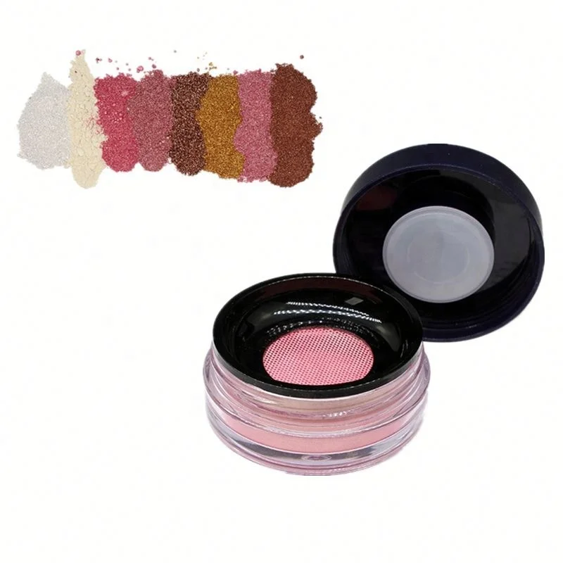 

High quality eyeshadow highlighter wholesale single bottle face shimmer loose powder highlighter makeup
