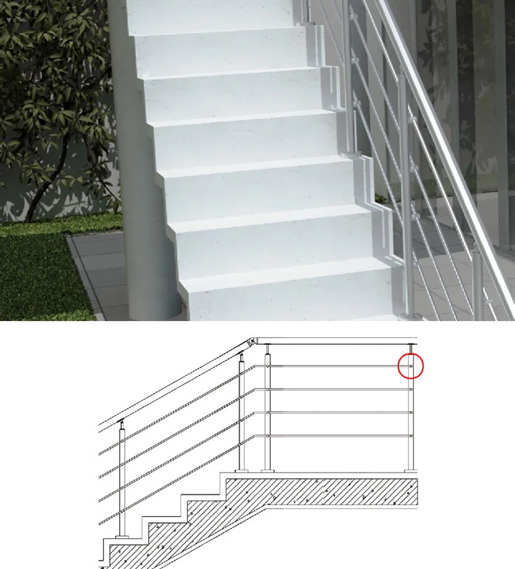 Factory Supplies Balustrade Handrail Fittings Stainless Steel Stair ...