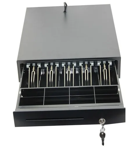 Black Heavy Duty Manual Cash Drawer 5 Bills 8 Coins Removable