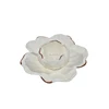 White Color Wholesale Decorative Ceramic Tealight Flower Candle Holder