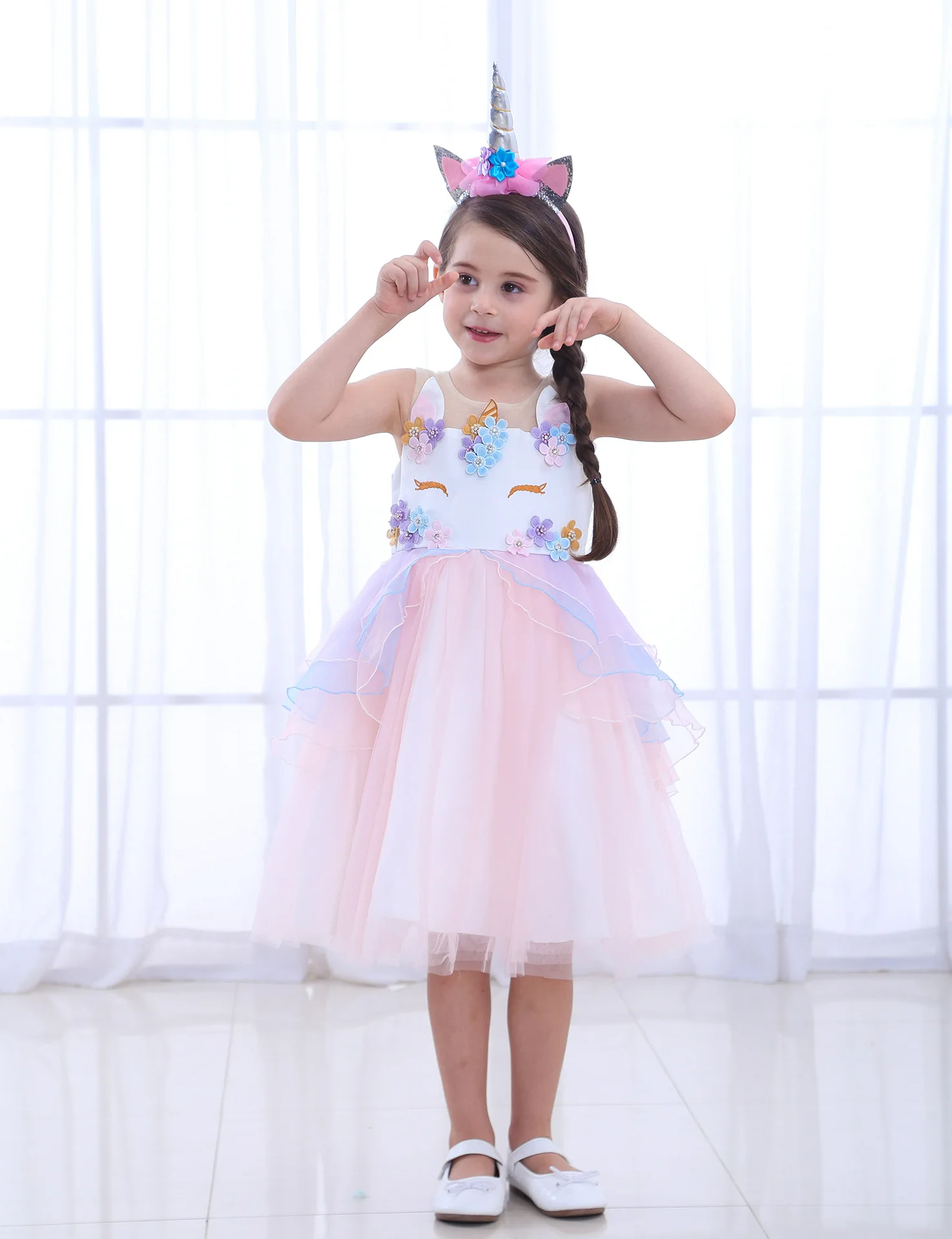 kids clothes girls unicorn dress/Children's evening Dresses Unicorn birthday party dresses kids brand clothes