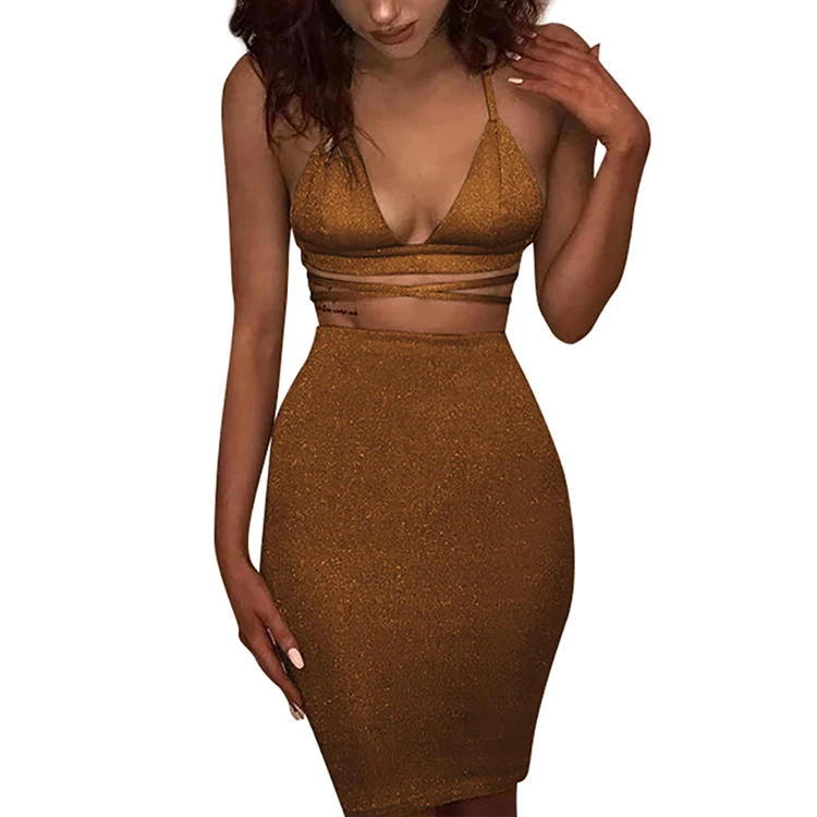 

Hot Sexy Black Cross Knot Elastic Women Party Bandage Bodycon Dress, As show