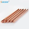 UL Listed 467 1/2" 5/8" 3/4" Solid Copper bonded Earth Rod Price copperweld clad steel ground rod for earthing system material