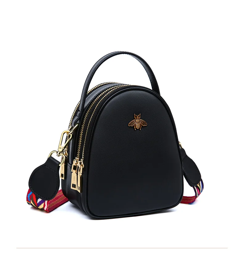 Viney Crossbody Bags Girls Genuine Leather Sling Shoulder Bag Zipper