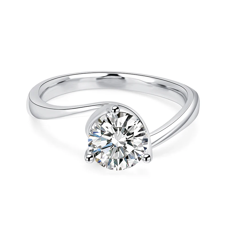 

Jewelry Ring Antique Moissanite Ring Gemstone Rings SMR135 925 Sterling Silver White Yes Custom Order OEM Order Round Cut