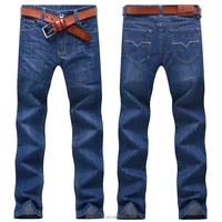 

Business casual long pants men 's straight jeans