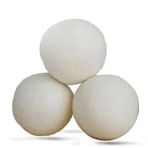 Image of 6-Pack XL 100% Organic Merino Wool Laundry Cotton dryer ball with DDP FBA service