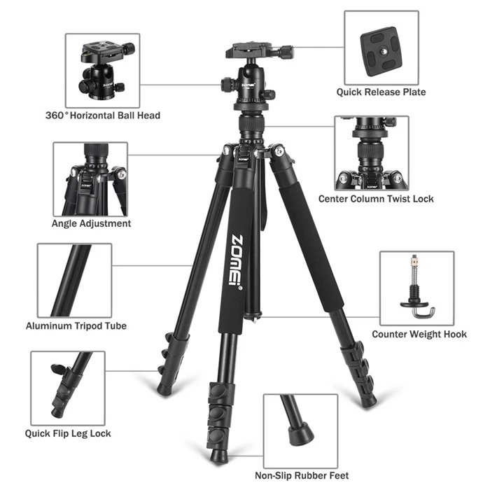 Photography Tripod Quick Flip Leg Locks Q555 - Buy Tripod,Photography ...