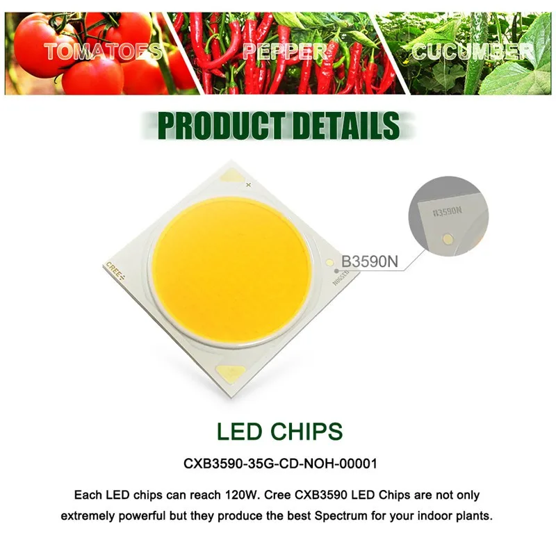 Full Spectrum 400 Watt COB chips Led Grow Lights straight bar light