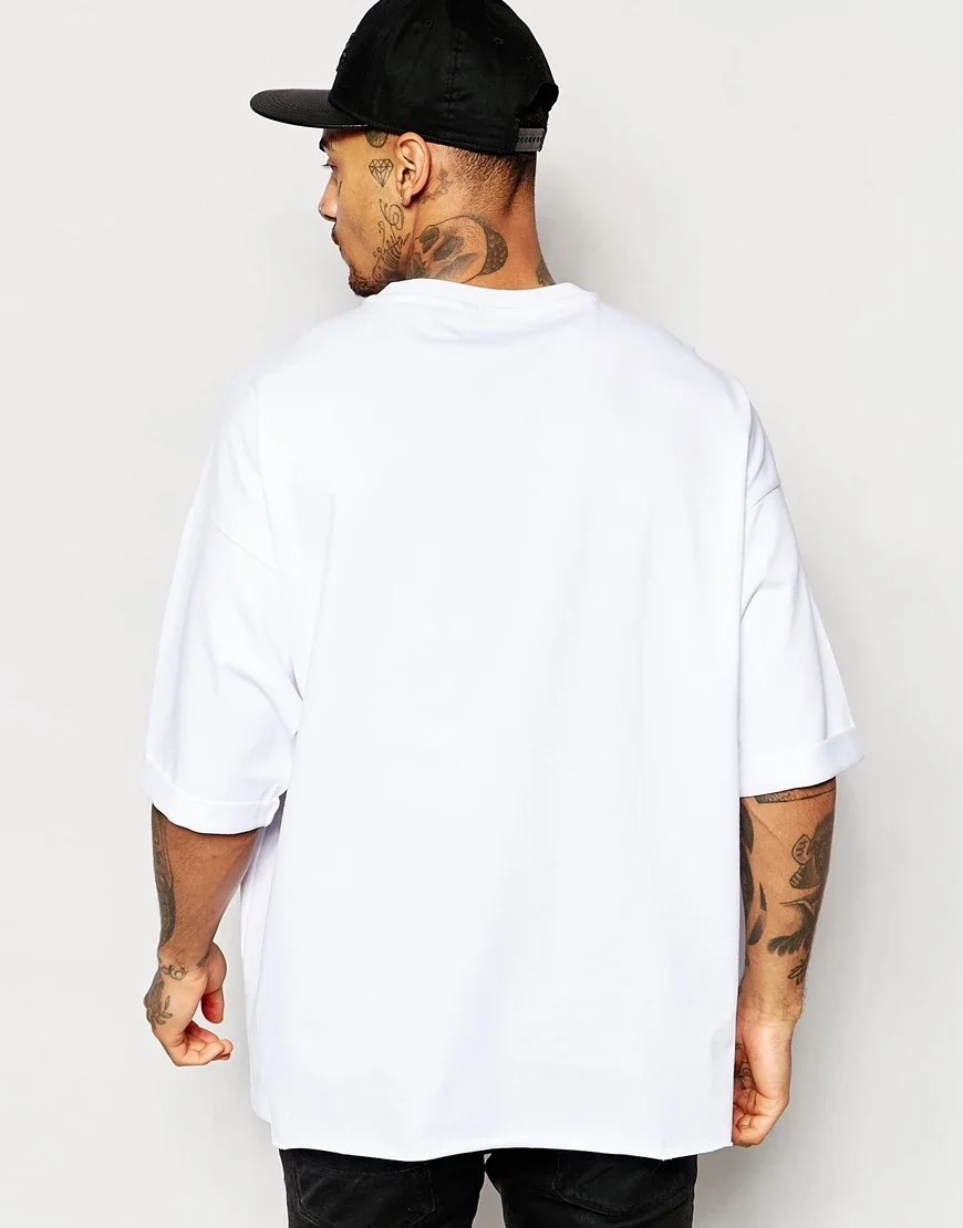 Men Garments Heavy Cotton T Shirts White Plain T-shirts Cheap Wholesale ...