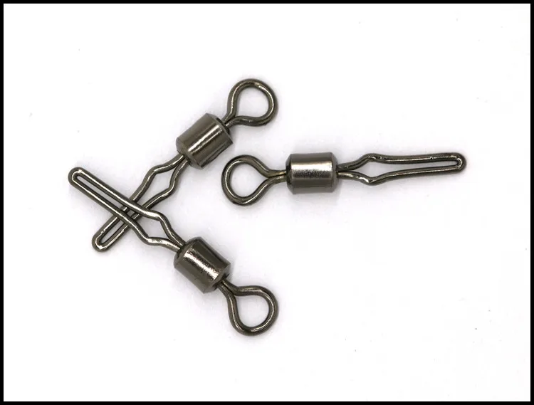 Rolling Swivel Stainless Steel Swivel With Side Line Clip Fishing 