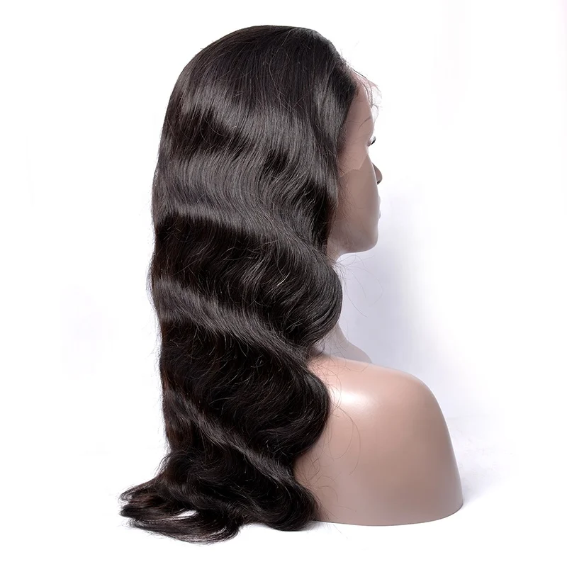 

2019 Hot Sale Cuticle Aligned 100% Remy Human Hair Body Wave Natural Color Lace front Wig