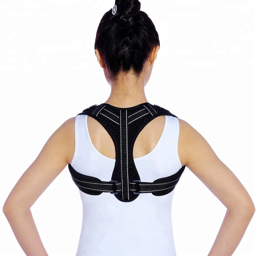 

Neoprene fabric posture corrector Back Support Corrective Posture Clavicle Band, Grey;black or customized color