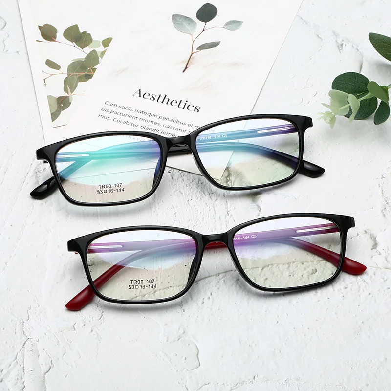 

wholesale fashion TR90 korean mens spectacle fiber polycarbonate classic black optical eyeglasses frames, Customize color