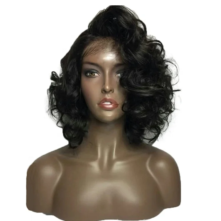 

Deep Curly Side Part Glueless Short Human Hair Lace Front Wig For Black Woman