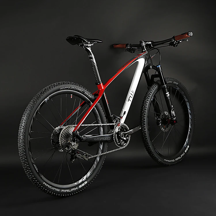 

China high grade full carbon fiber bikes 33 speed mountain bicycle with XT/M8000 Oil Disc Brake+RT86, Blackred / blackwhite / blackgray