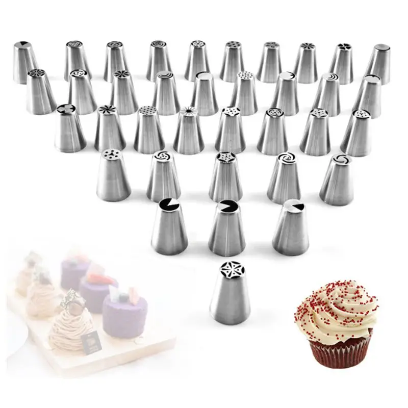 

Lixsun Hot Sales Stainless Steel Russian Icing Piping Cake Nozzle Tips Set, Silver