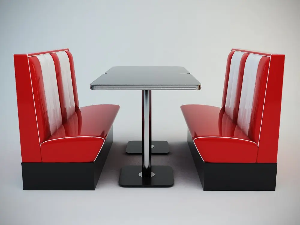 
American Retro Diner Booths Seat Diner set Booth restaurant booths for sale 
