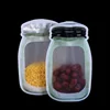 Custom High Quality Cute Frosted Ziplock Shape Stand Up Pouch Bottom Gusset Plastic Grocery Dried Fruit Snack Packing Zipper Bag