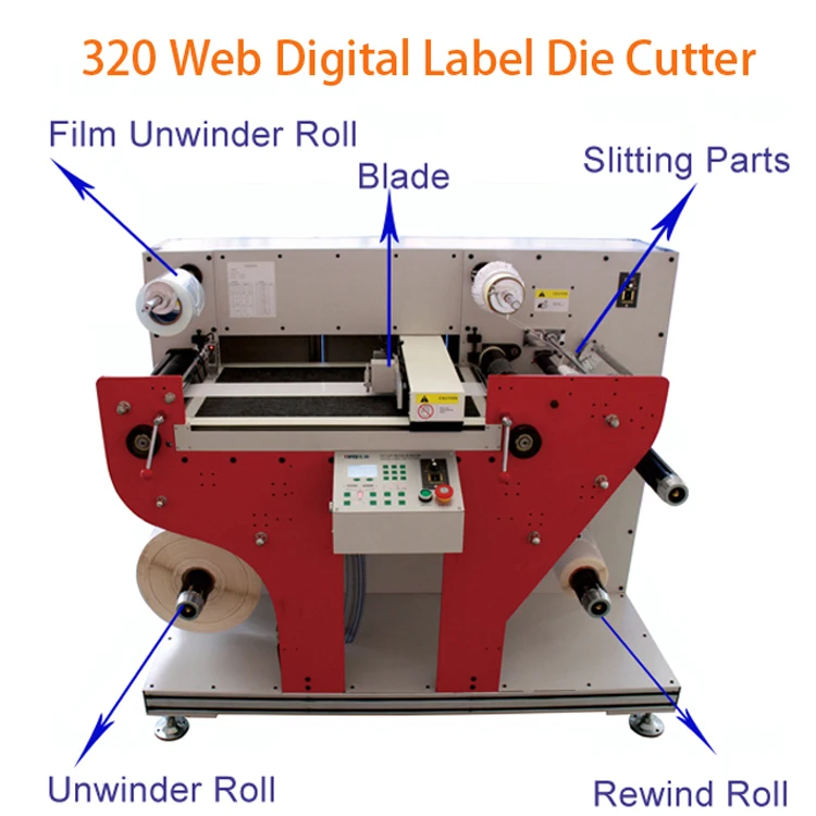 Automatic Roll to roll digital label die cutter rotary label die