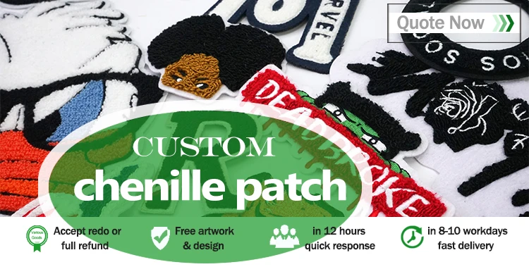 Large Chenille Iron on Custom Embroidery Patches – Scratch Decor