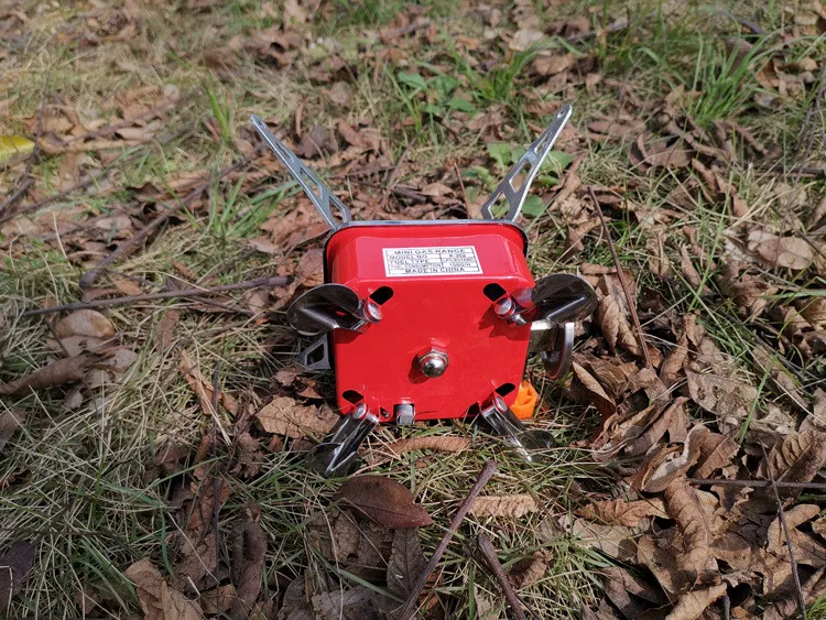 Small Cassette Furnace Portable Folding Quadrilateral Long Gas tank Camping Stove