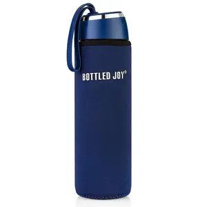 Image of 2018 New Custom BPA Free High Borosilicate Glass Water Bottle with heat-resistant cover bag water bottle