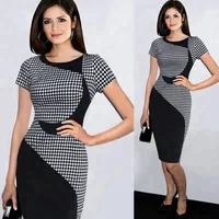 

Short sleeve style summer women dress wholesale ladies casual pencil dress 2018