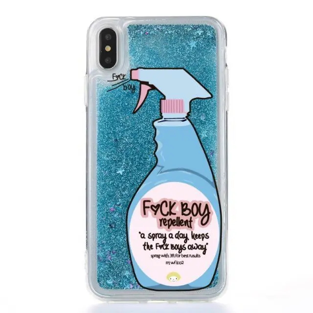 Funny Detergent UV Printed Silicone Liquid Shiny Sparkle Cell Phone Case For iPhone 11 X XS MAX