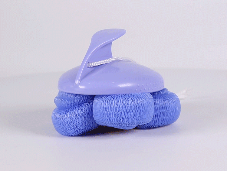 Promotional Multicolor Body Brush Bath Shower Mesh Sponge With Handle