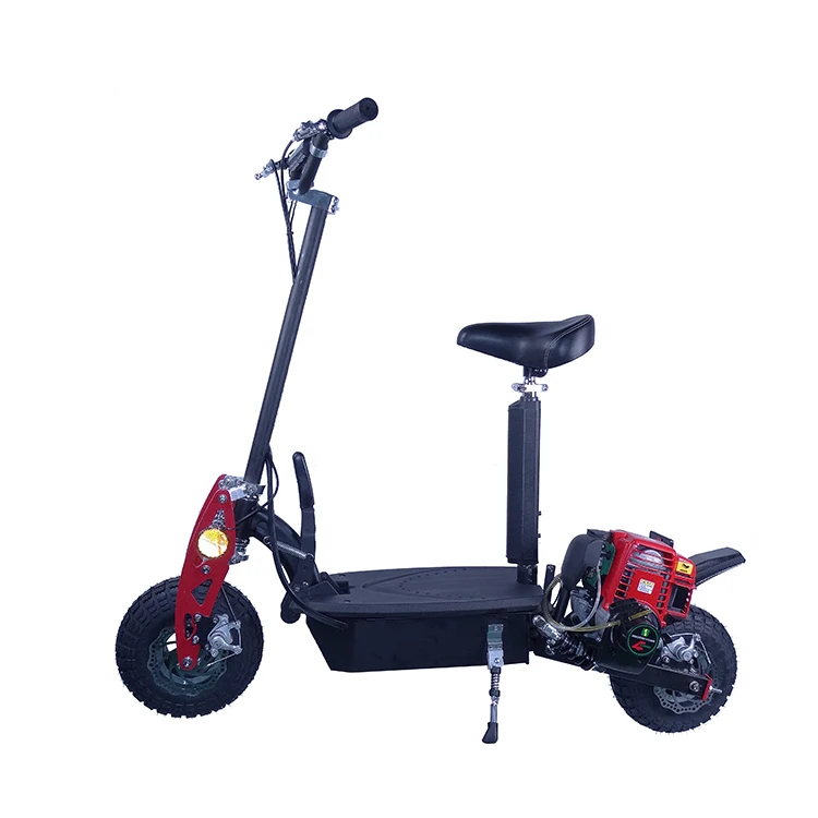 
High quality air-cooled two-stroke 1.5L fuel tank folding adult 49cc cheap gas scooter for sale 