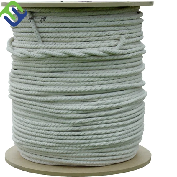 Odaof White Natural Cotton Rope 3.16" 50 Foot - Strong Braided Rope For