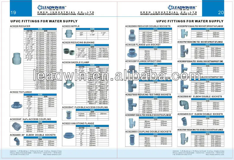 Popular Flanged Pvc Pipe Fitting With Socket End For Water Supply - Buy ...