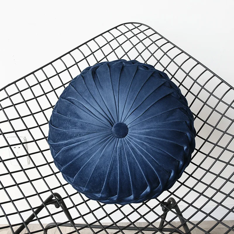 custom 100% polyester suede velvet handmade display luxury modern decorative sofa chair round pillow