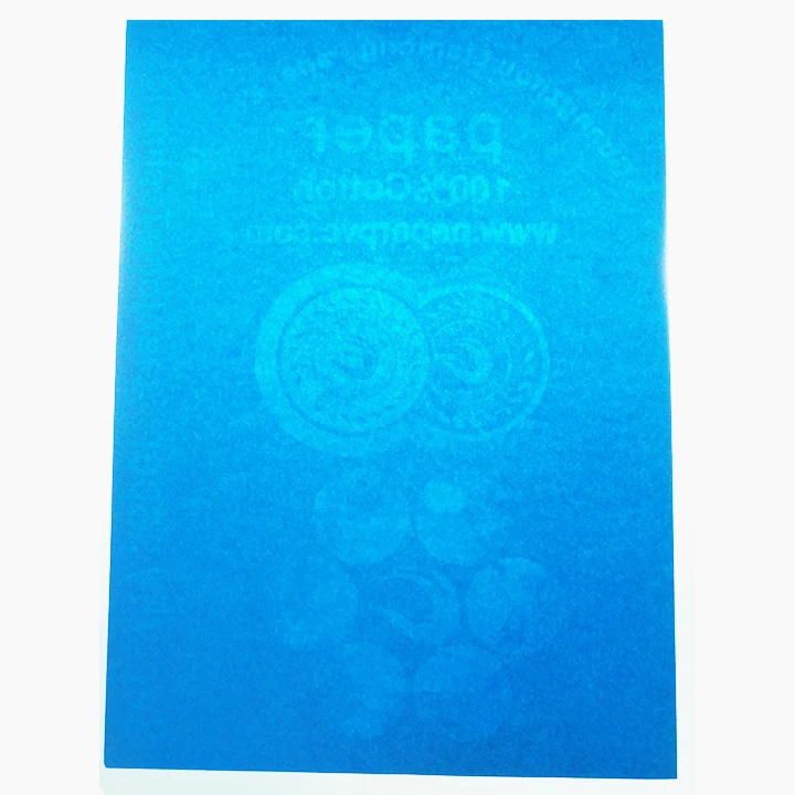 Customized carbonless visible and invisible watermark paper