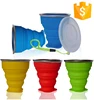 BPA Free eco-friendly reusable silicone rubber folding collapsible drinking coffee cup