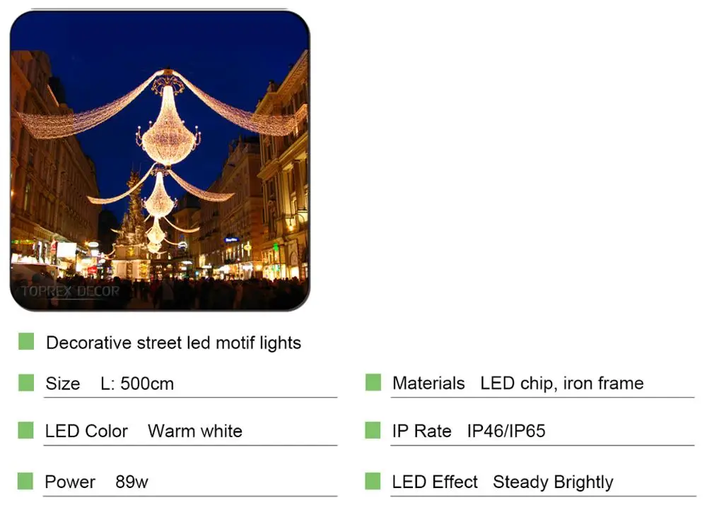 Warm white christmas rope light silhouette street light led